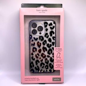Kate Spade Case For iPhone 13 Pro (6.1” Large Camera), Leopard Black